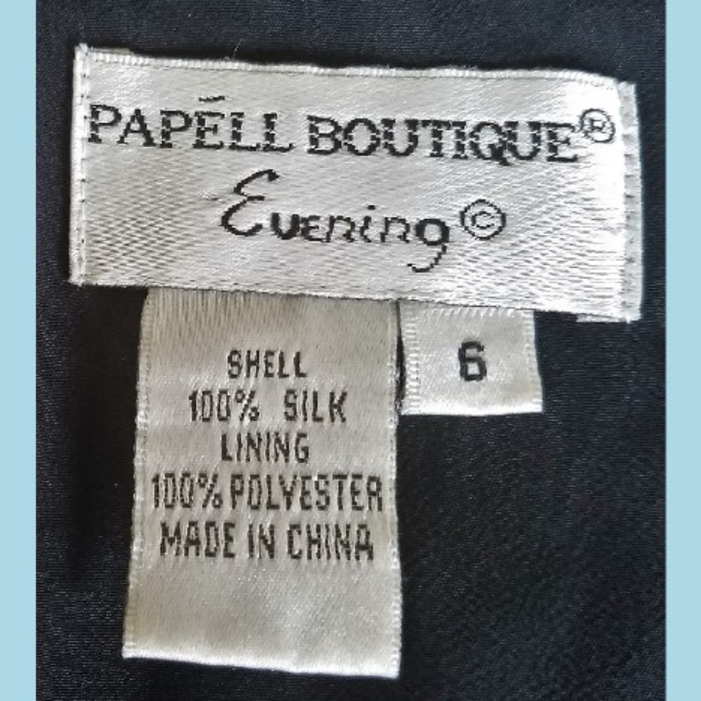 New ADRIANNA PAPELL Boutique Black Silk Dress 6 - Picture 5 of 5